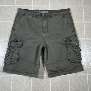 BKE Mens Damon Athletic Fit Grey Cargo Shorts Men's 33 Buckle New With‎ Tags